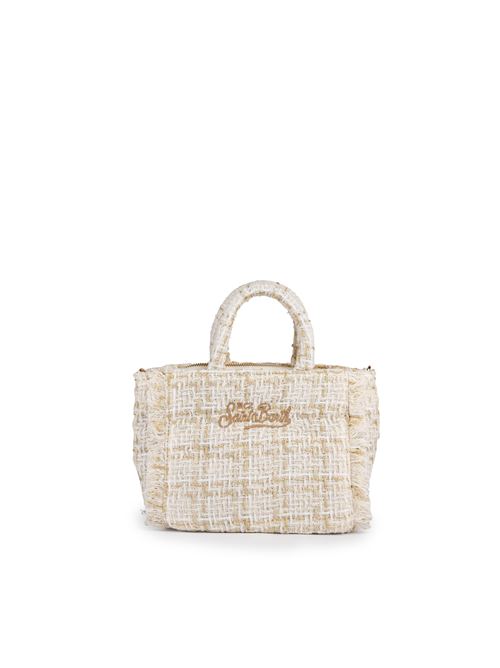 Borsa Vanity Mini in tweed bianco Mc2 Saint Barth | VANITY MINI CLASSIC00242G TWEED 10OR EMB